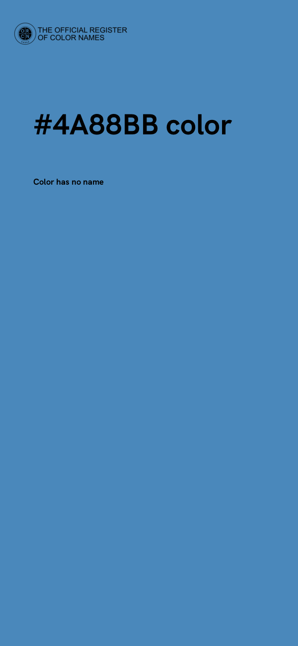 #4A88BB color image