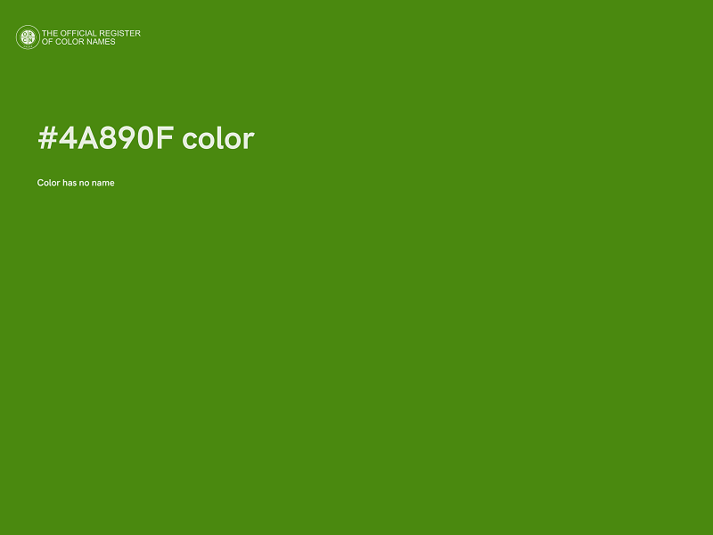 #4A890F color image