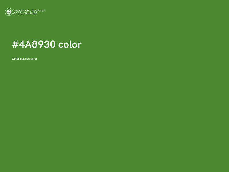 #4A8930 color image