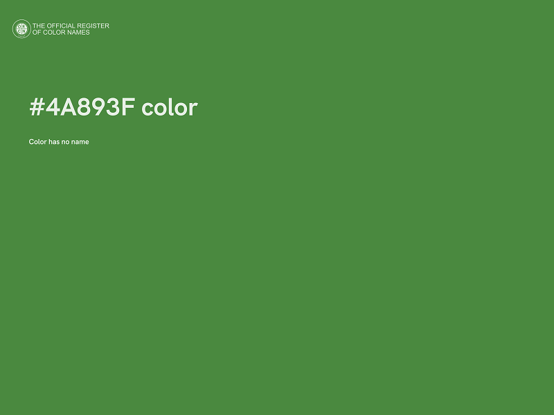 #4A893F color image