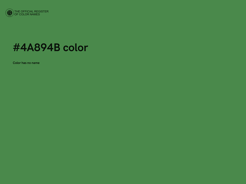 #4A894B color image