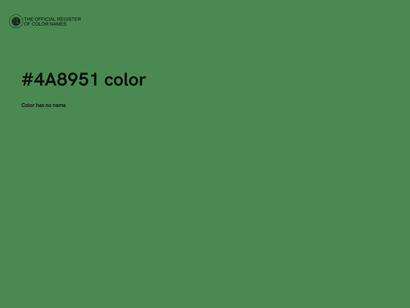 #4A8951 color image