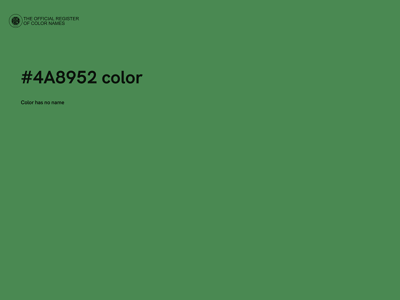 #4A8952 color image