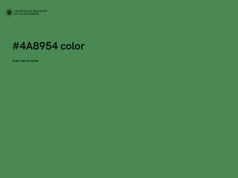 #4A8954 color image