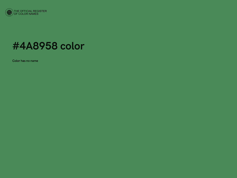 #4A8958 color image