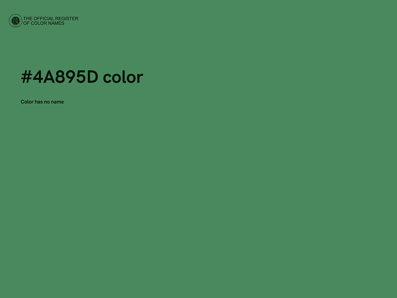 #4A895D color image