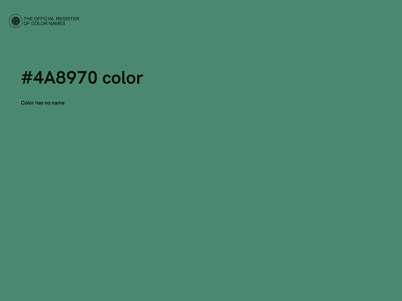 #4A8970 color image