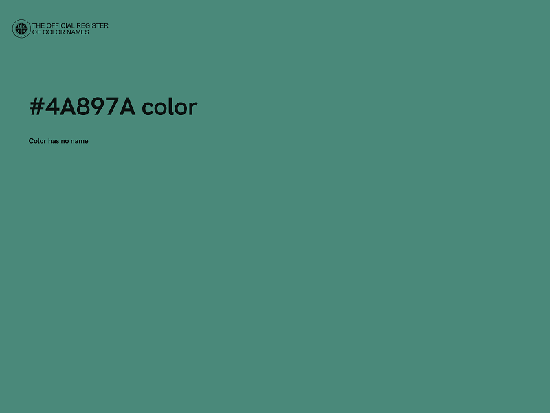 #4A897A color image