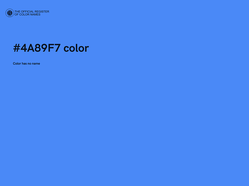 #4A89F7 color image