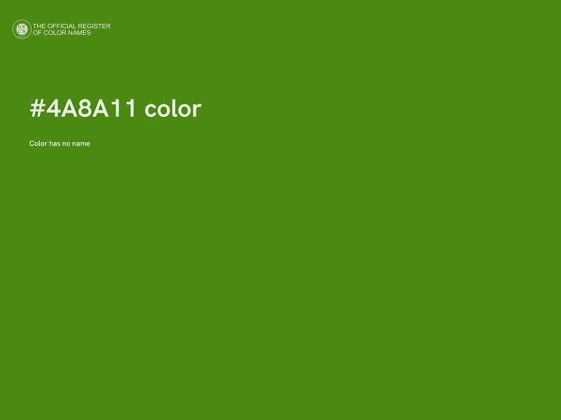 #4A8A11 color image