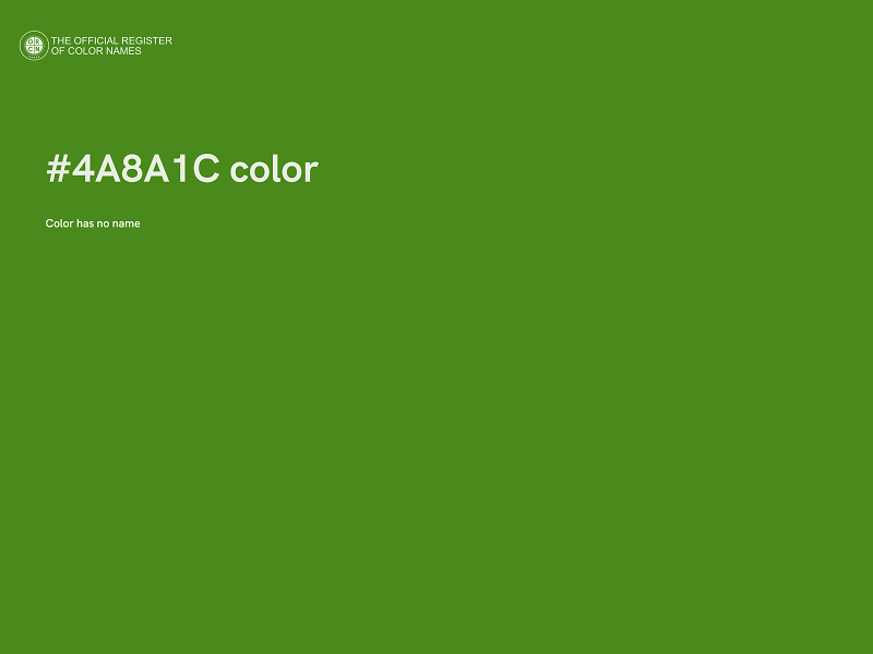 #4A8A1C color image