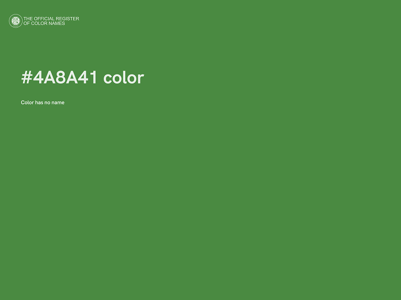 #4A8A41 color image