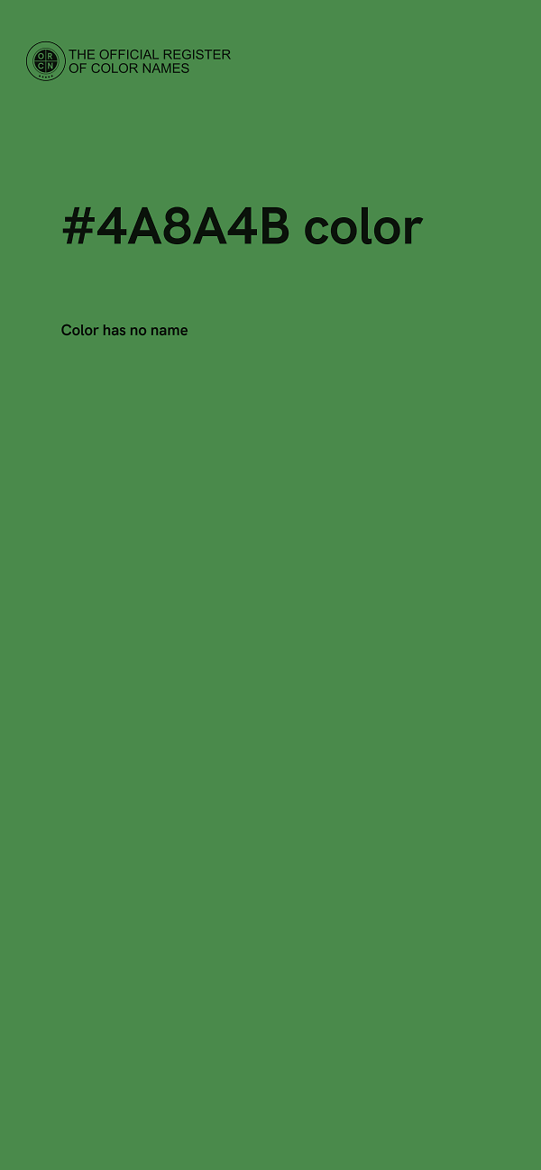 #4A8A4B color image