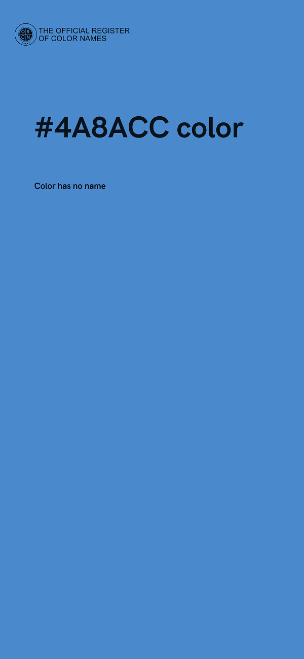 #4A8ACC color image