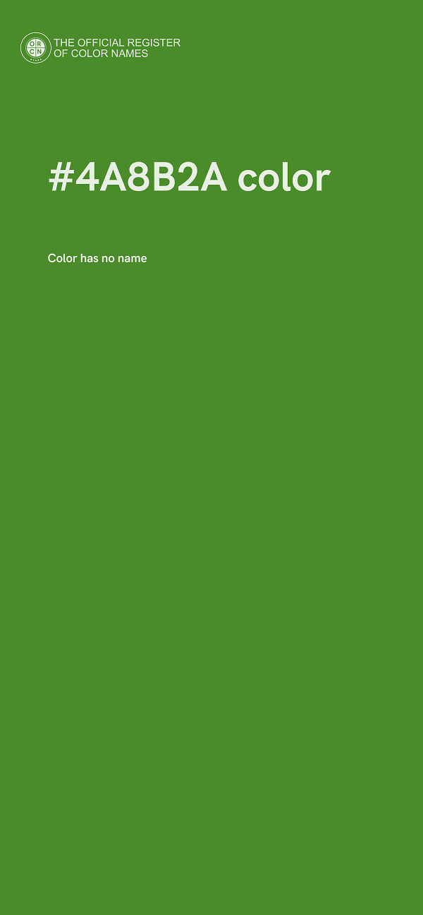 #4A8B2A color image