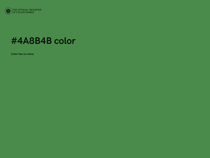 #4A8B4B color image