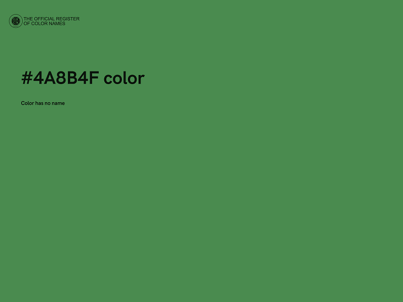 #4A8B4F color image