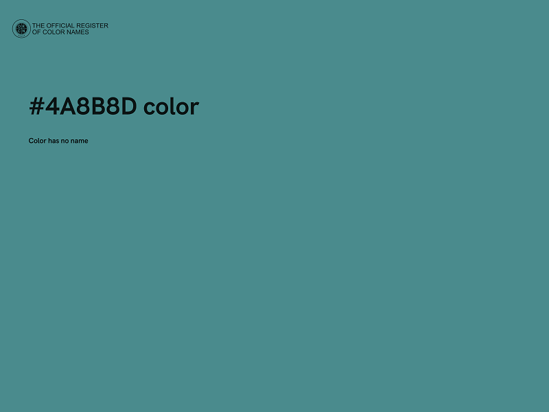 #4A8B8D color image