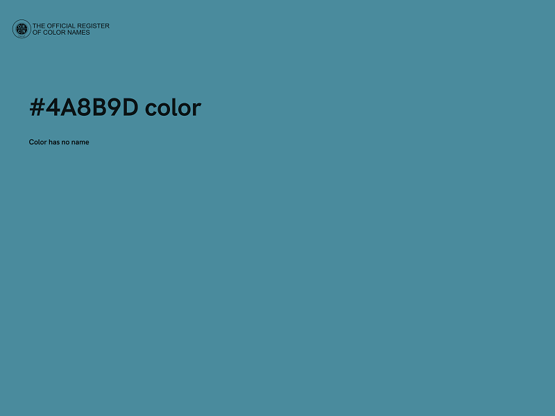 #4A8B9D color image