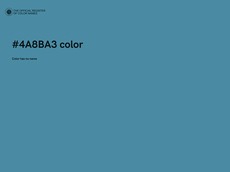 #4A8BA3 color image