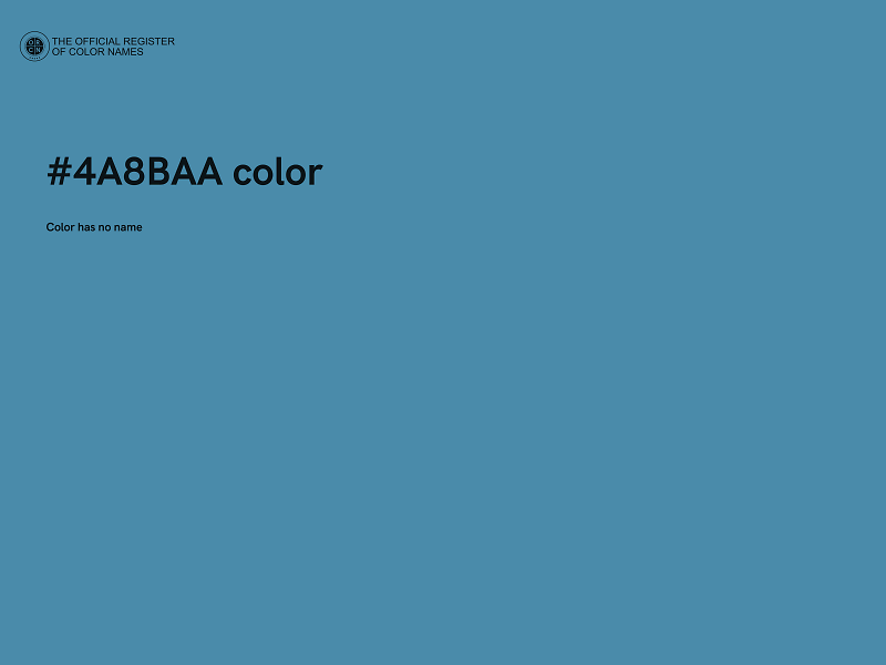 #4A8BAA color image