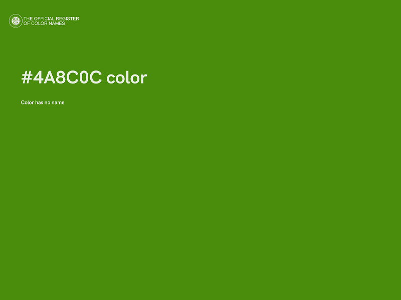 #4A8C0C color image