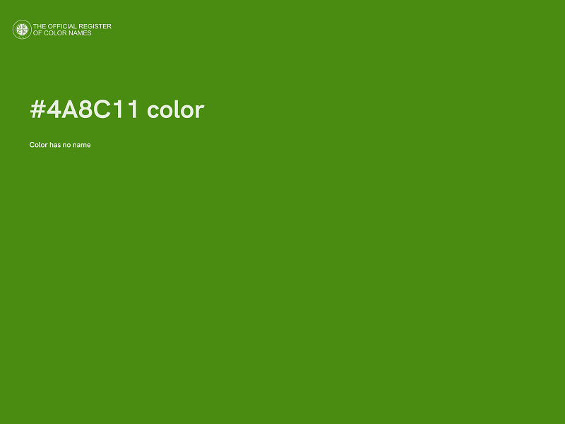 #4A8C11 color image