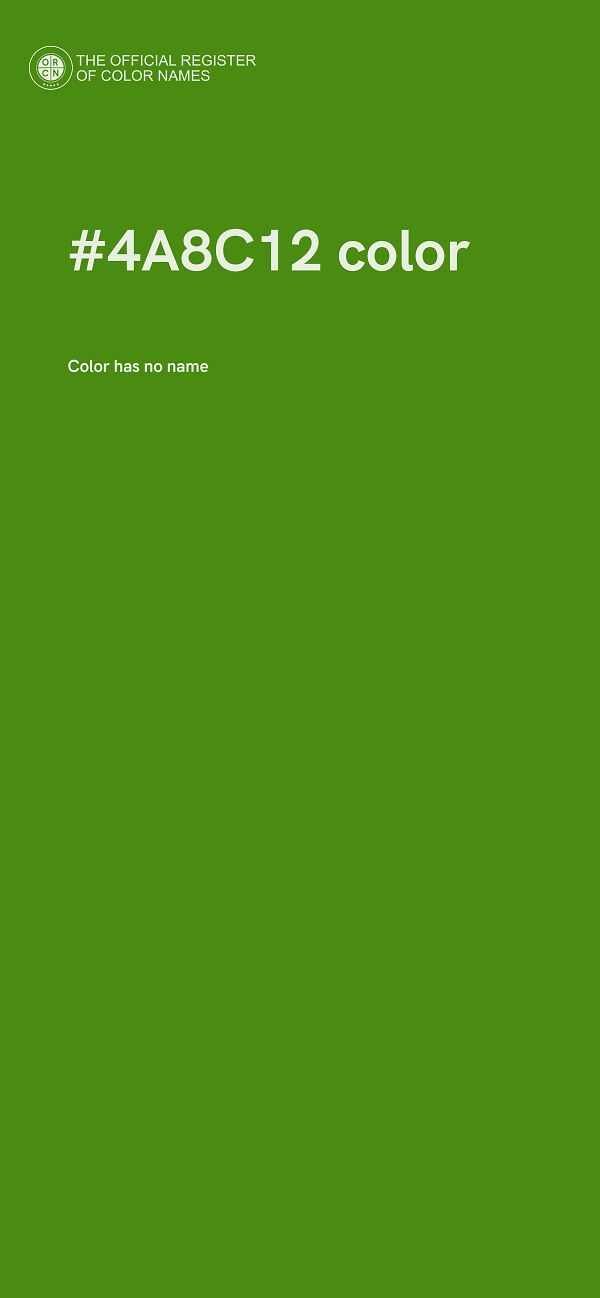 #4A8C12 color image