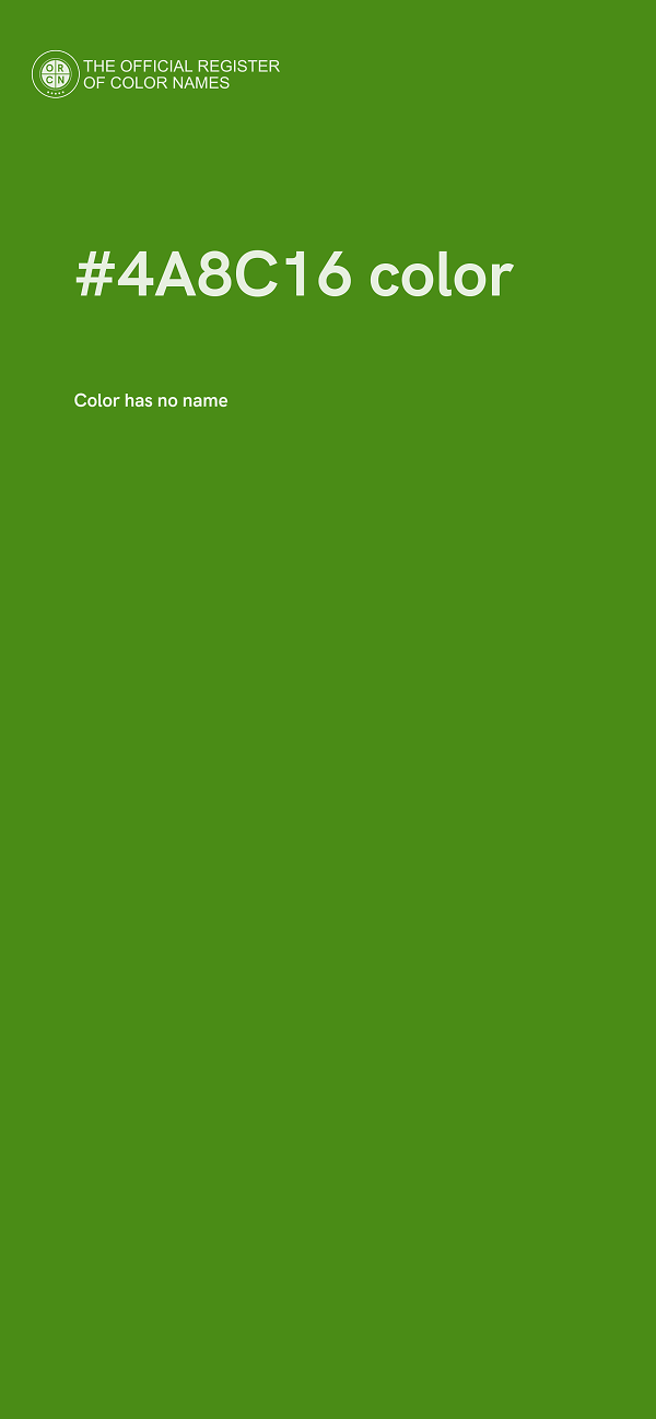 #4A8C16 color image