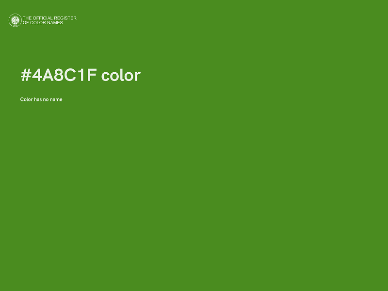 #4A8C1F color image