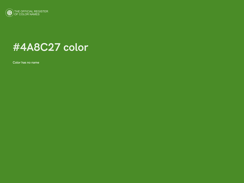 #4A8C27 color image