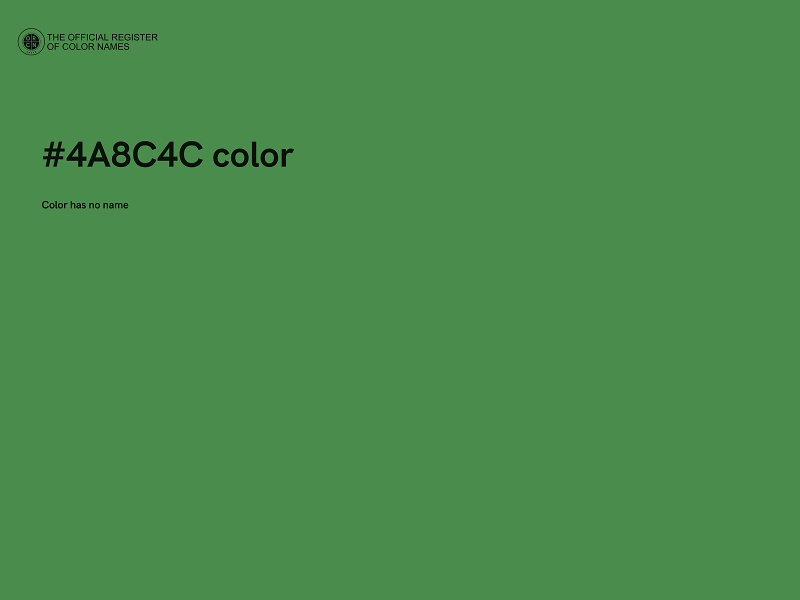 #4A8C4C color image
