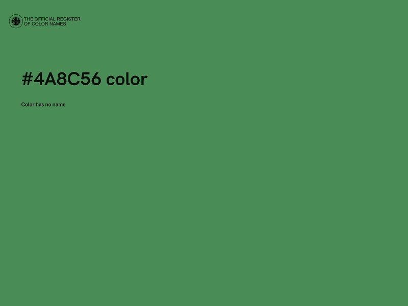 #4A8C56 color image
