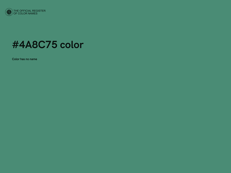 #4A8C75 color image