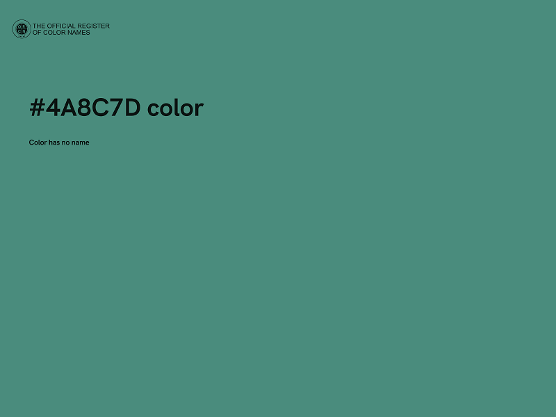 #4A8C7D color image