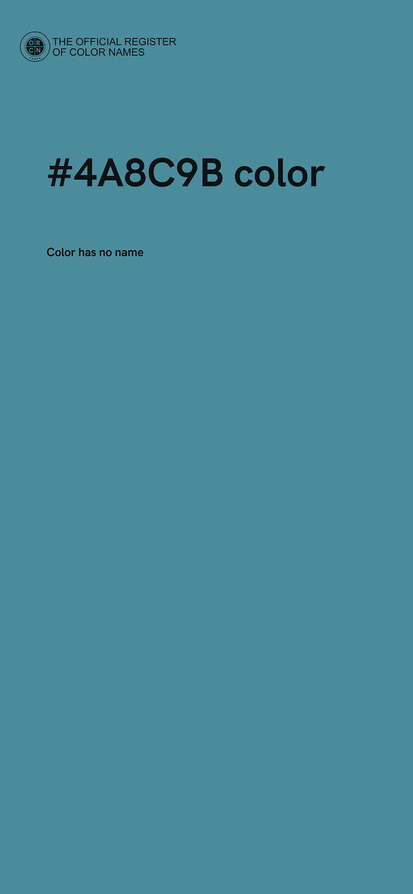 #4A8C9B color image