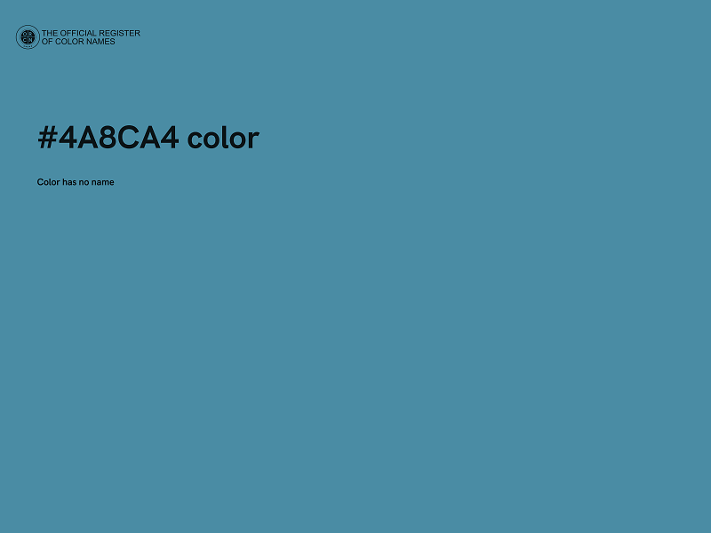 #4A8CA4 color image