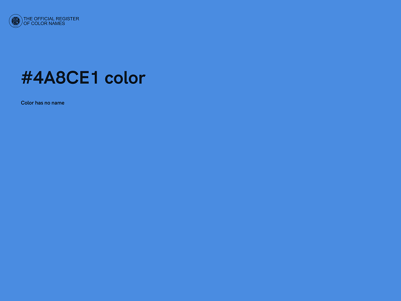 #4A8CE1 color image
