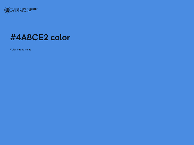 #4A8CE2 color image