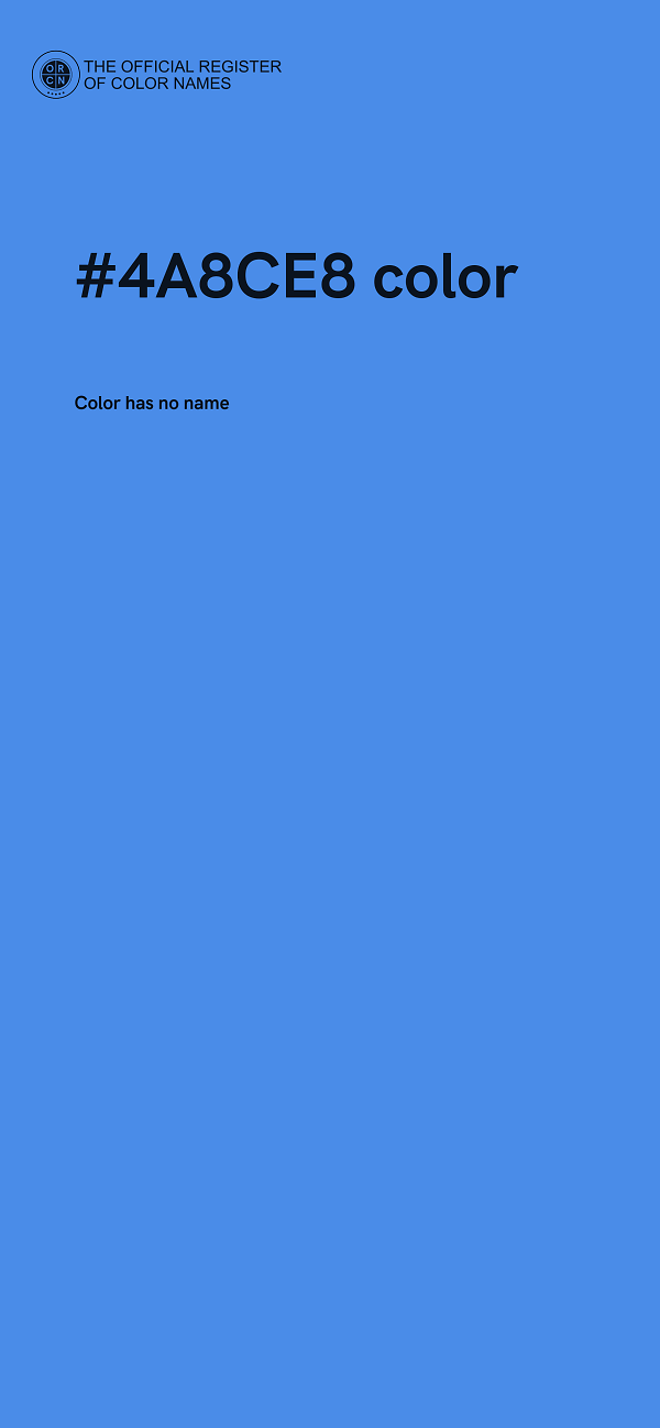 #4A8CE8 color image