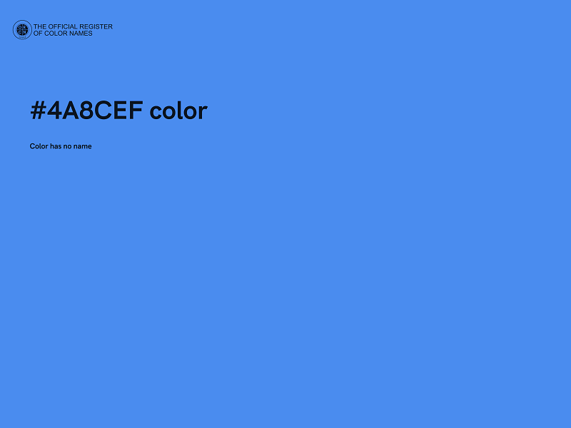 #4A8CEF color image