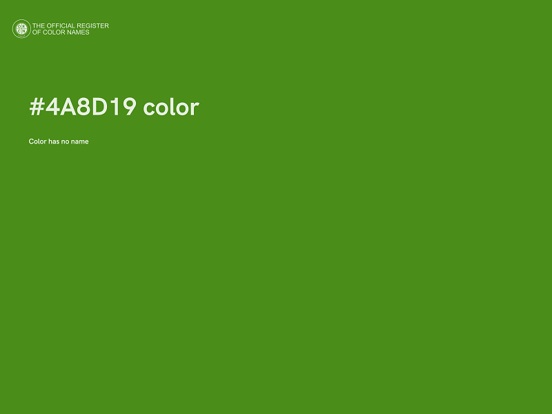 #4A8D19 color image