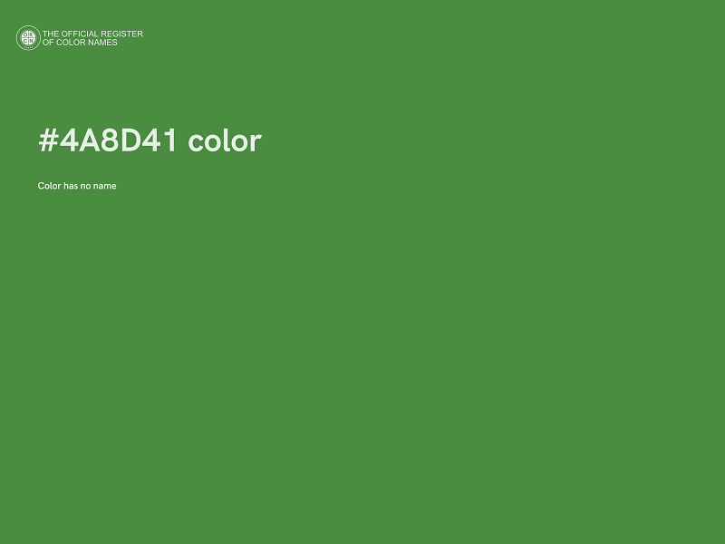 #4A8D41 color image