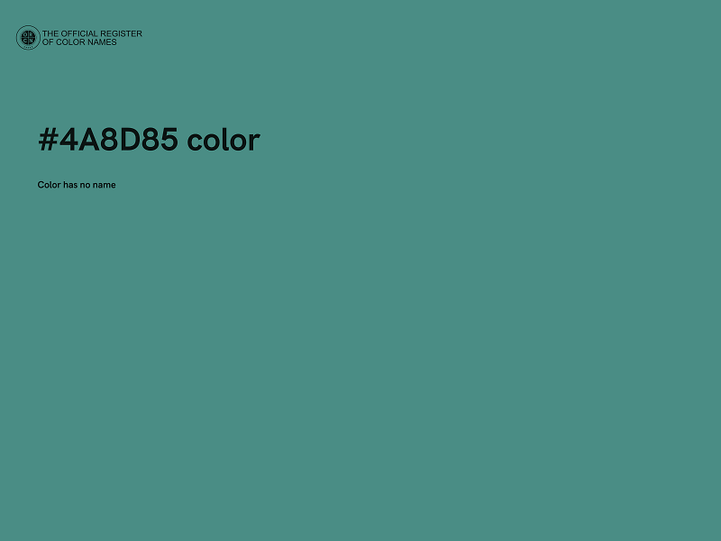 #4A8D85 color image
