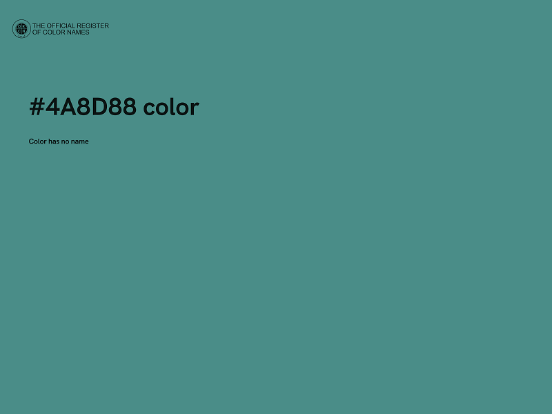 #4A8D88 color image