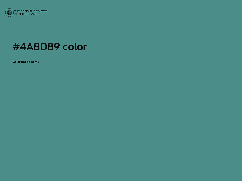 #4A8D89 color image