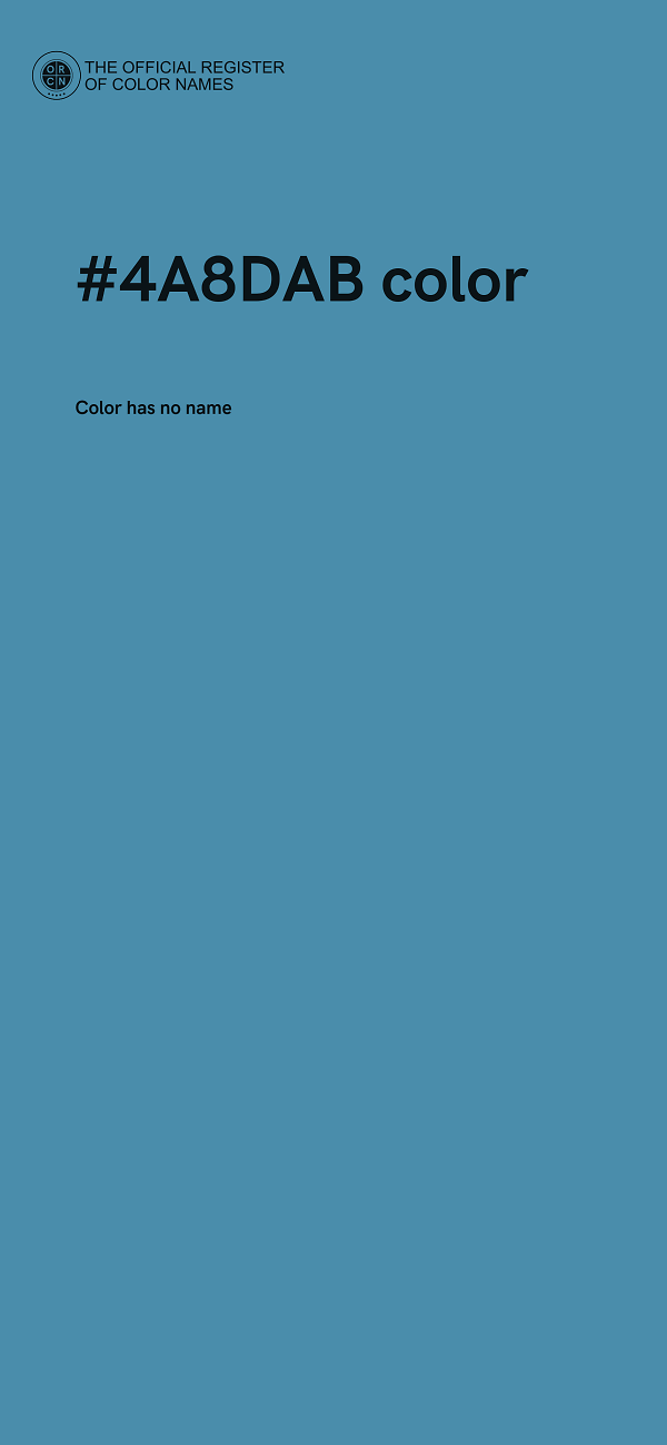 #4A8DAB color image