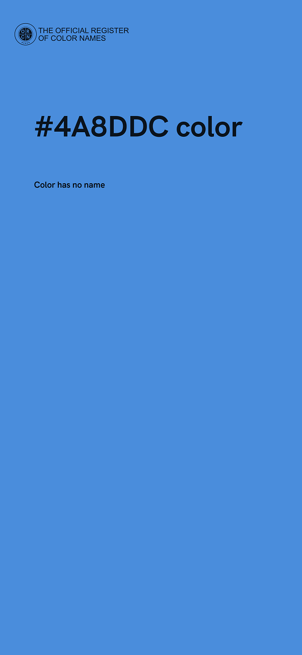 #4A8DDC color image