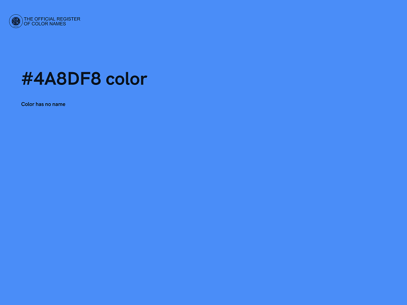#4A8DF8 color image