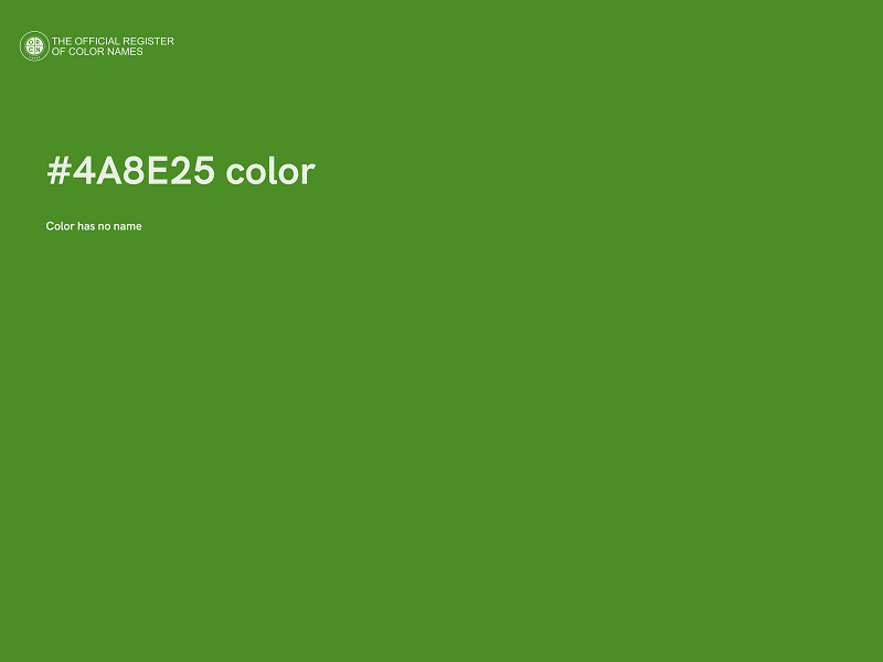 #4A8E25 color image